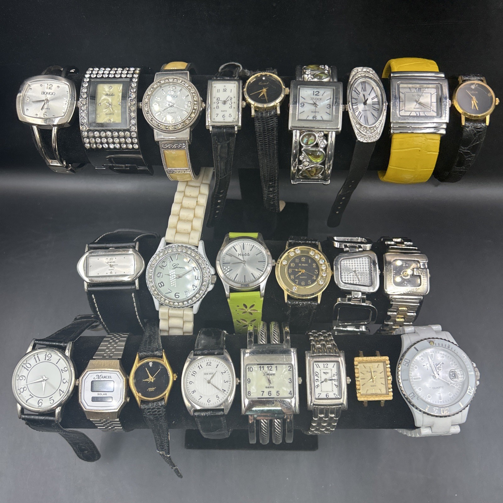 Lot of 23 Vintage Retro Quartz Womens Watches, Marcel, Studio, Geneva + More