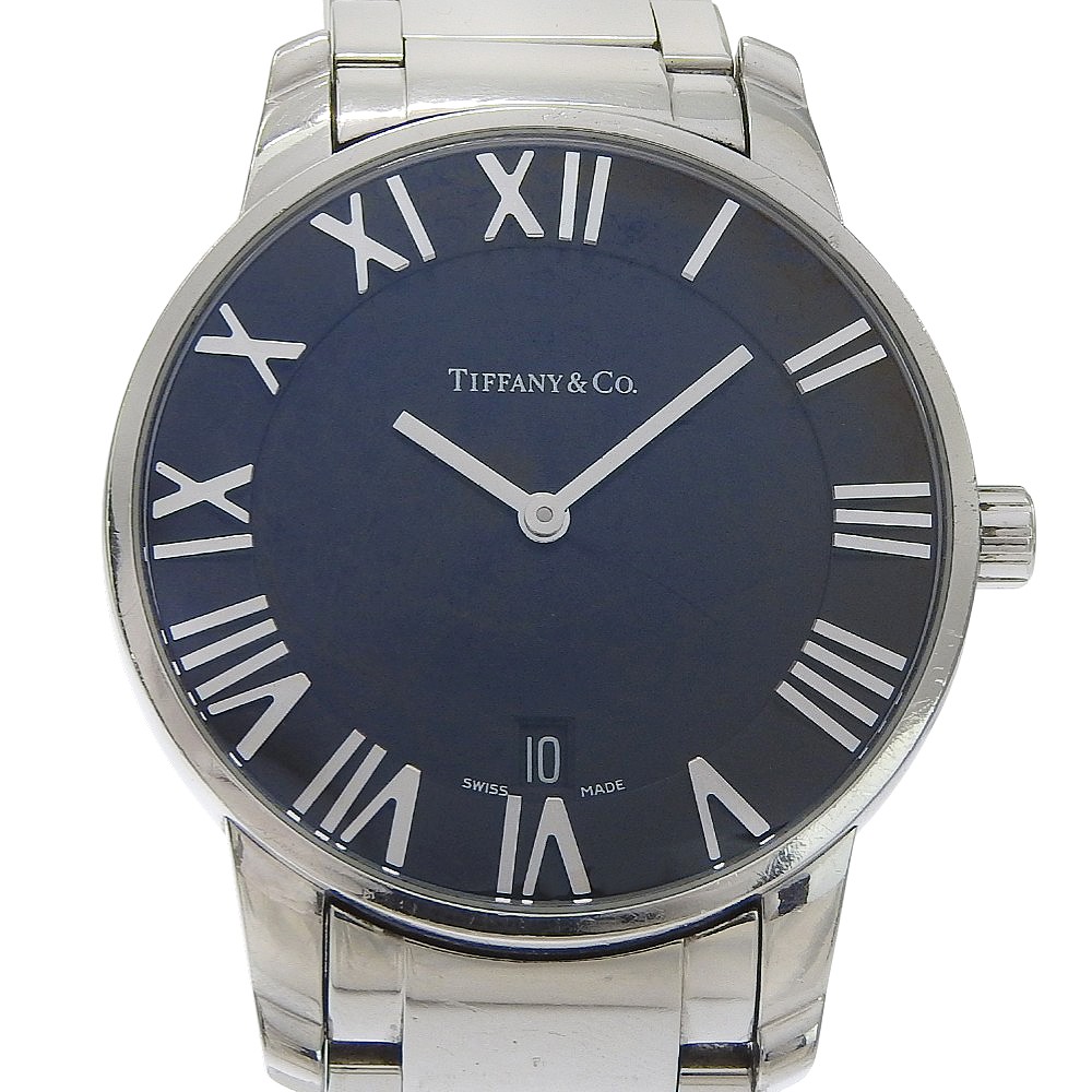 TIFFANY&Co. Atlas Dome Watches Z1800.11.10A00A blackDial Stainless Steel Q…