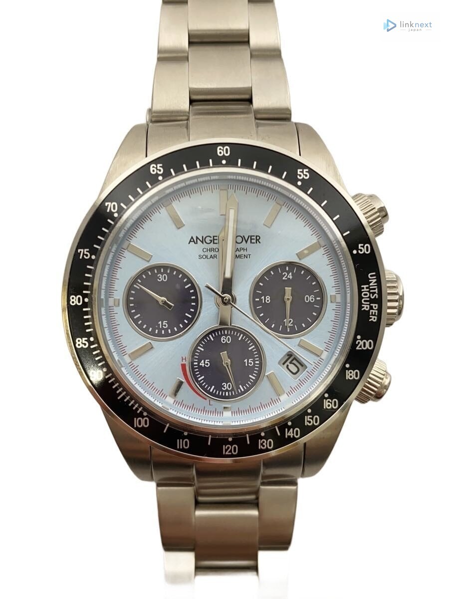 Angel Clover TimeCraft TCS40 Men’s Solar Quartz Chronograph Stainless Steel