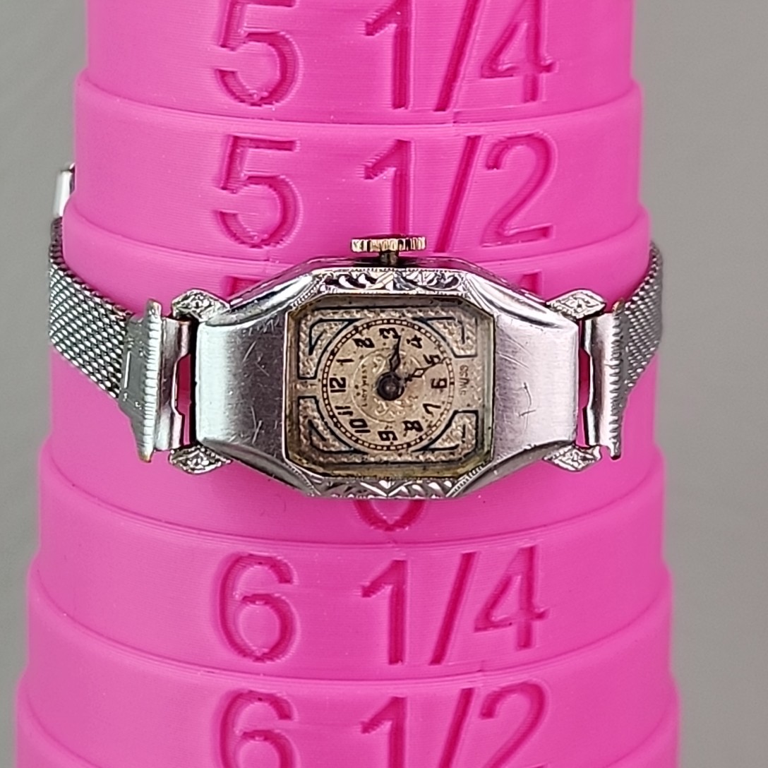Lady West Watch Womens 6 Jewels Mesh Band Windup FOR REPAIR