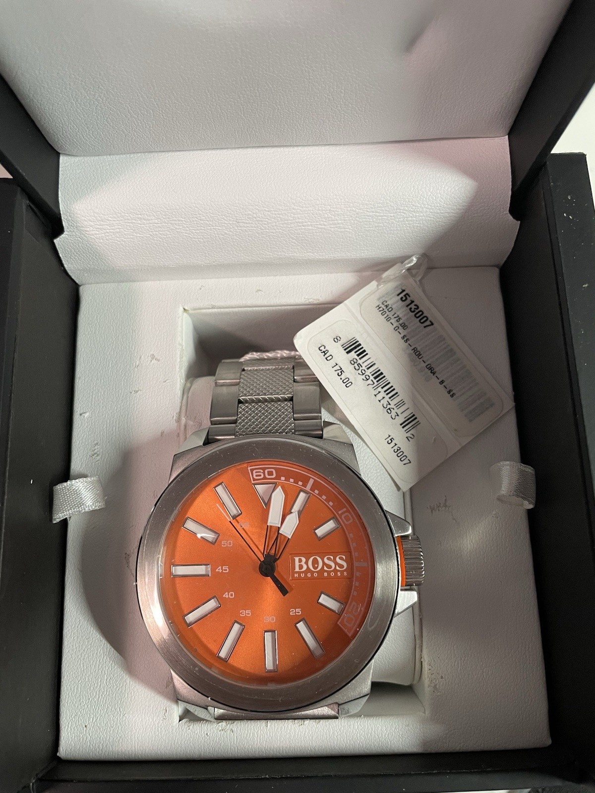 HUGO BOSS Watch 1513007 Orange Dial/Stainless Steel