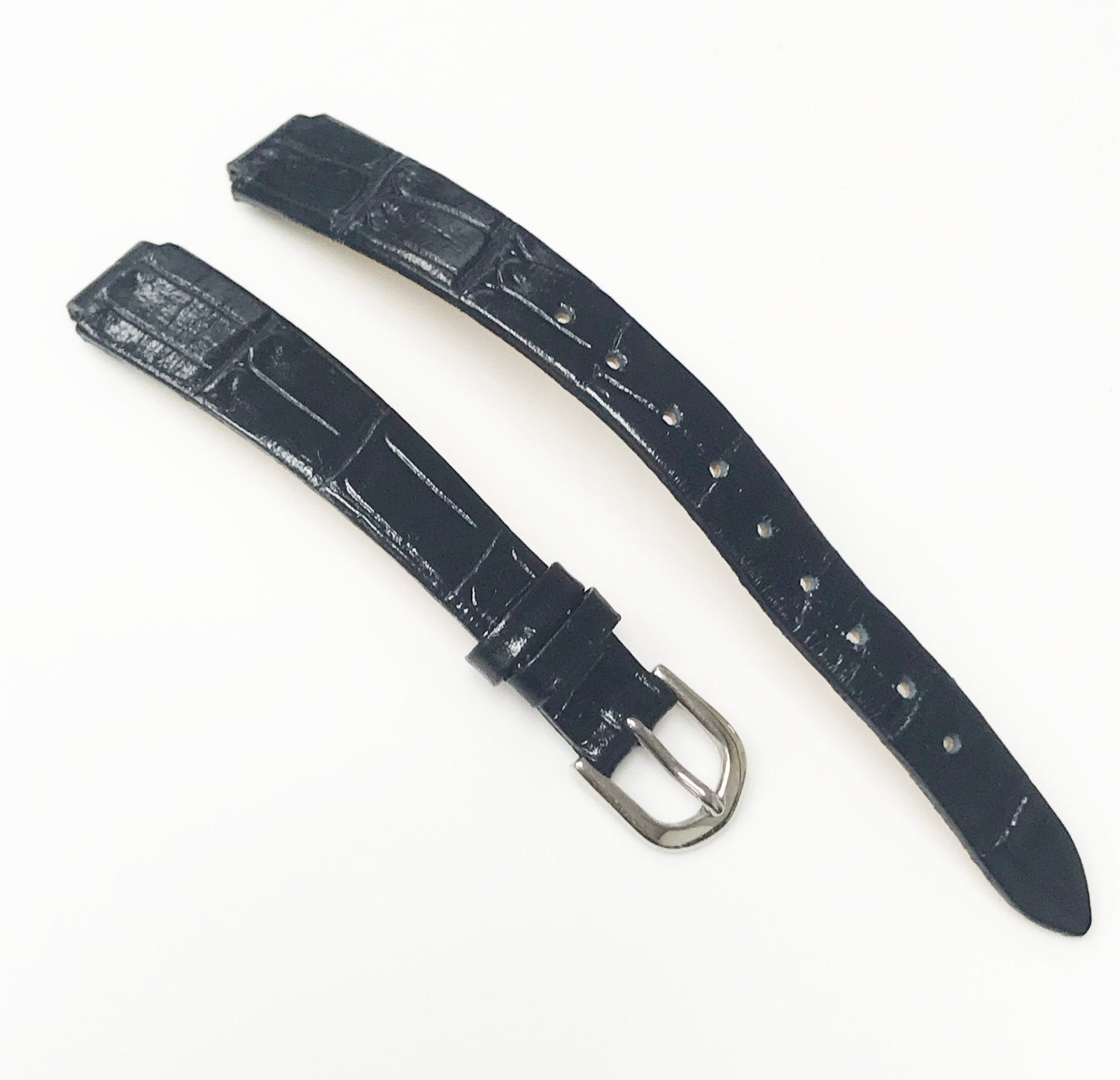 Generic Brand New Black Tone 10mm Genuine Leather Watch Band