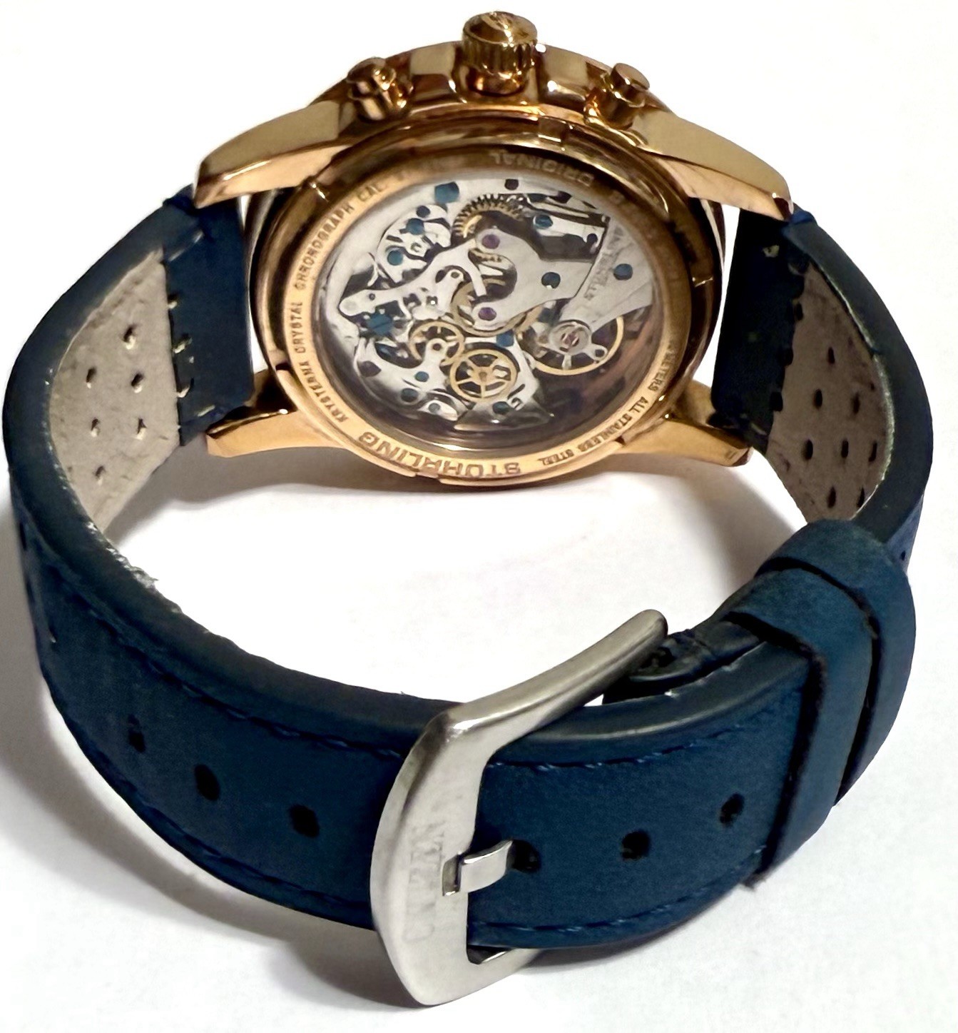 45mm Rosetone | Mechanical Chrono | Big Date | MERCURY Stuhrling Watch