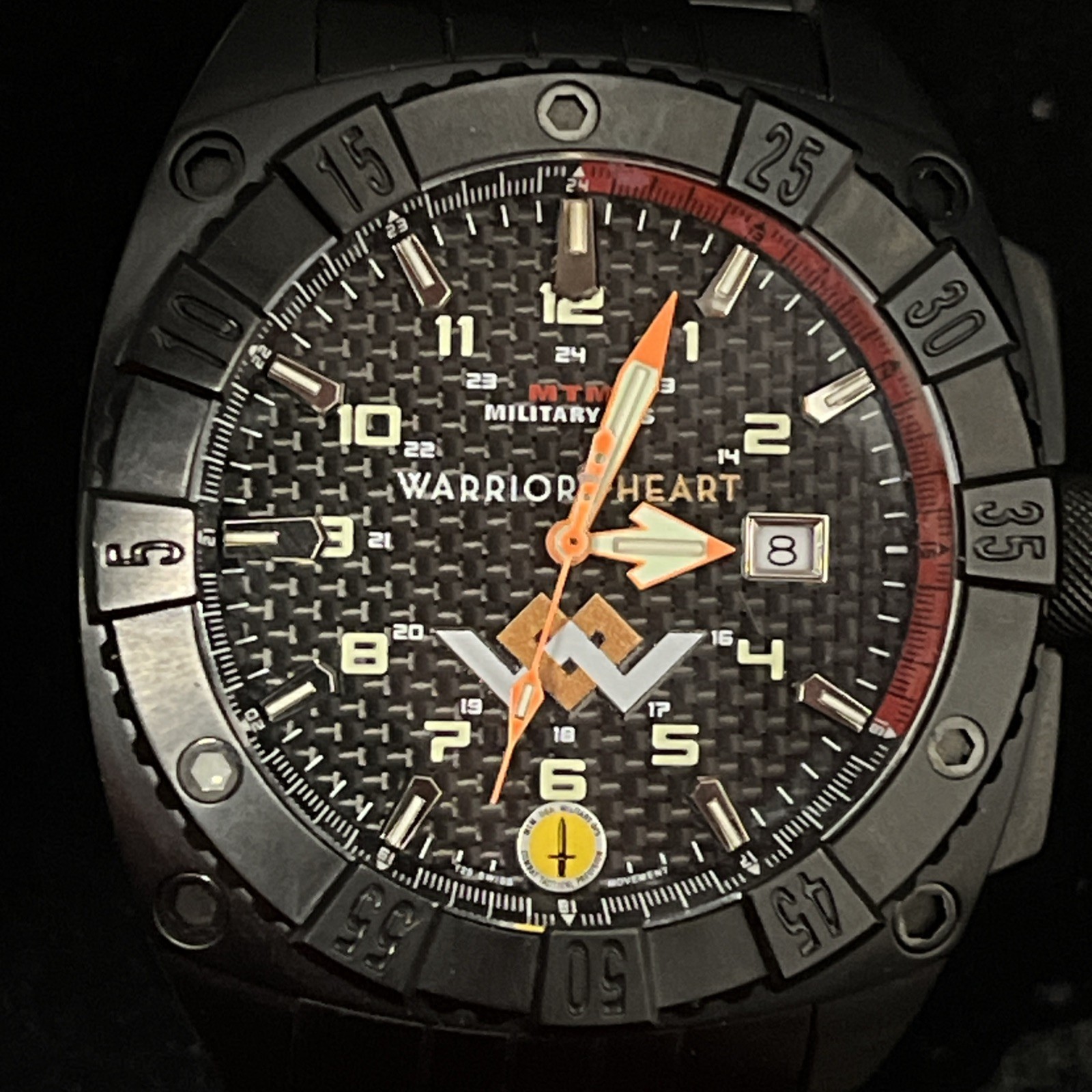 MTM Special Ops Black Warrior Stainless Steel Watch 45mm