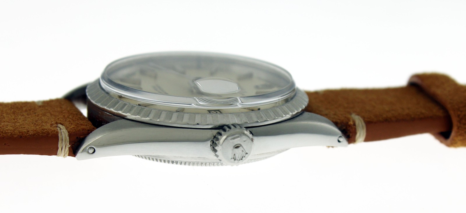 1974 Rolex Oyster Perpetual Datejust 1603 36mm Steel Silver Dial Automatic Watch