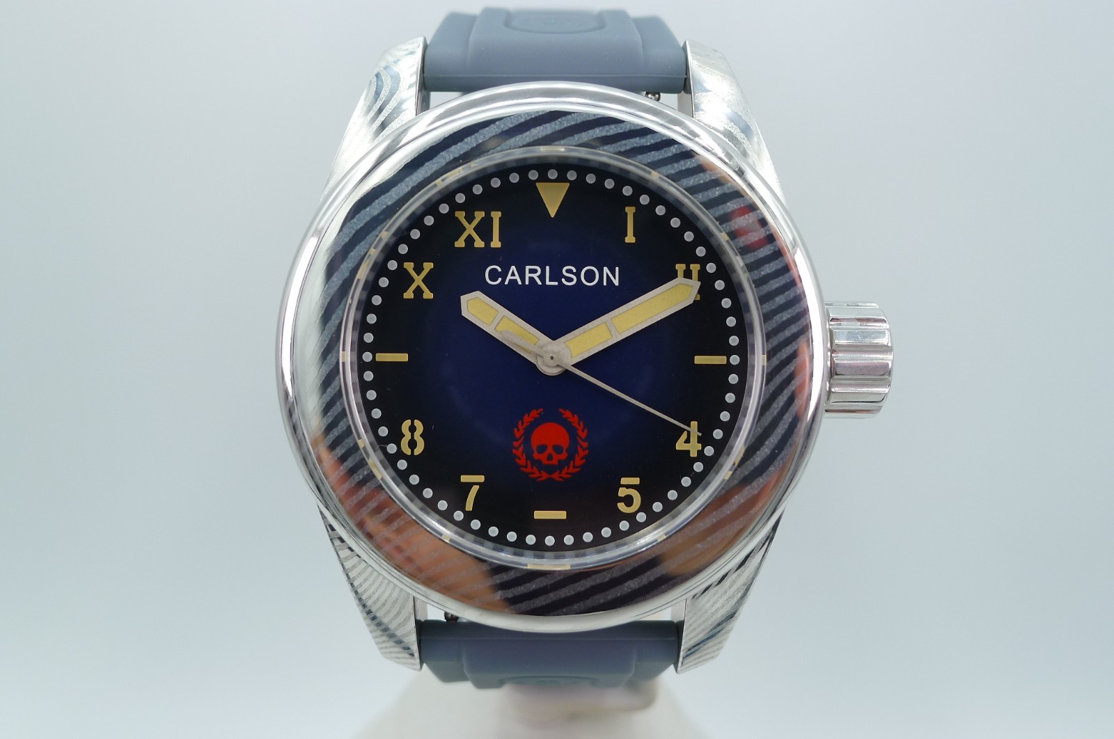 CARLSON RONIN 500M DAMASCUS STEEL DIVER SWISS ETA 2824 47MM VDB KAVENTSMANN NEW