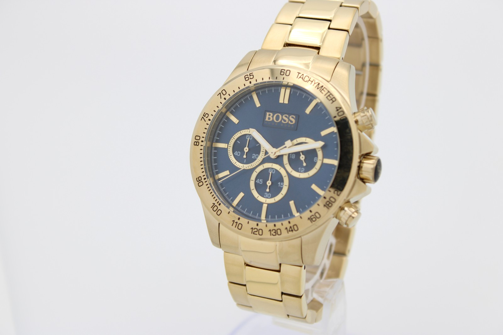 HUGO BOSS 44mm Blue Dial Men’s Watch Ikon HB1513340 Chrono Quartz