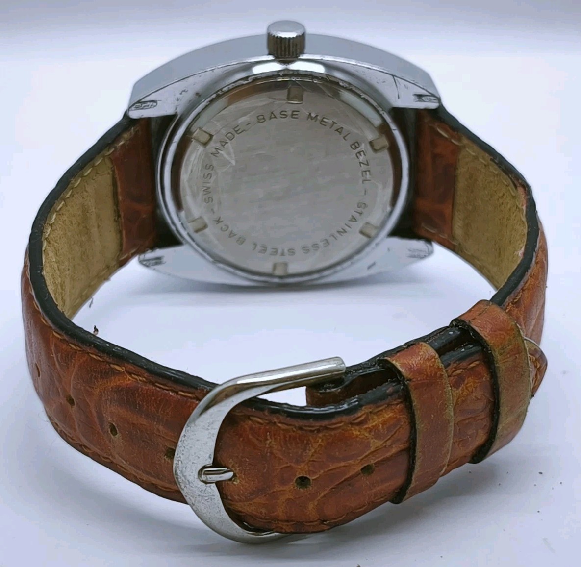 Vtg 1970s Lucerne Digital Jump Hour 35mm Gents Watch Swiss Basis Mvt For Repair
