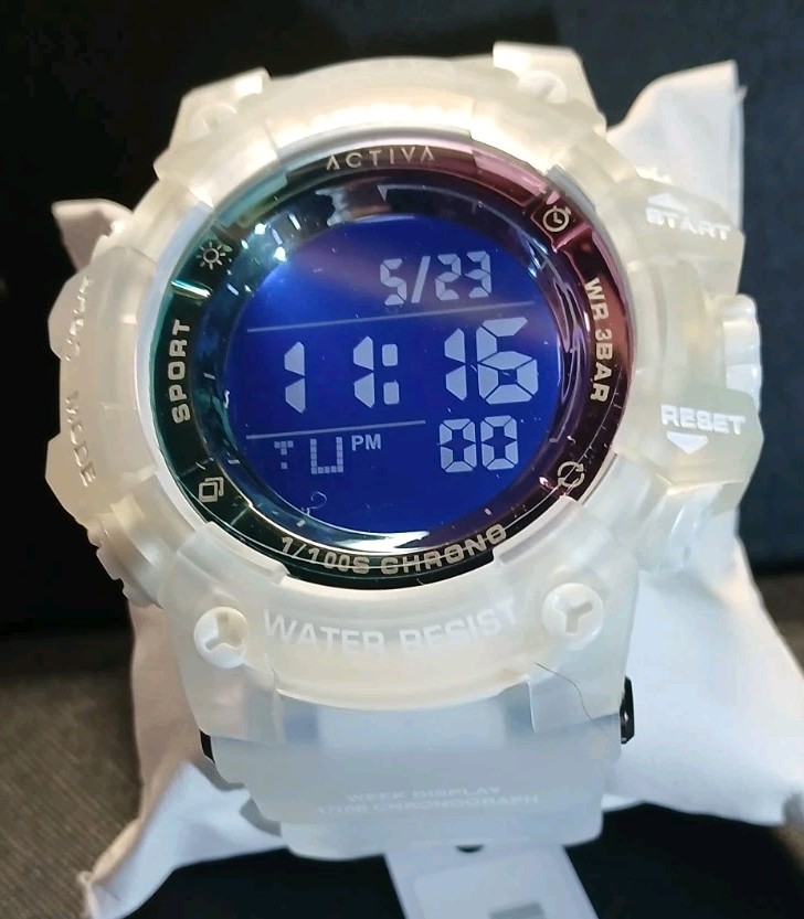Activa Summit X Invicta Digital Men’s Watch. 50mm White/Blue/Purple ACW8046-001