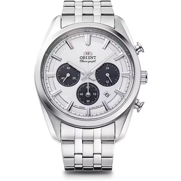 ORIENT Contemporary RN-TX0305S Limited Chronograph Solar Watch Panda Dial 40mm