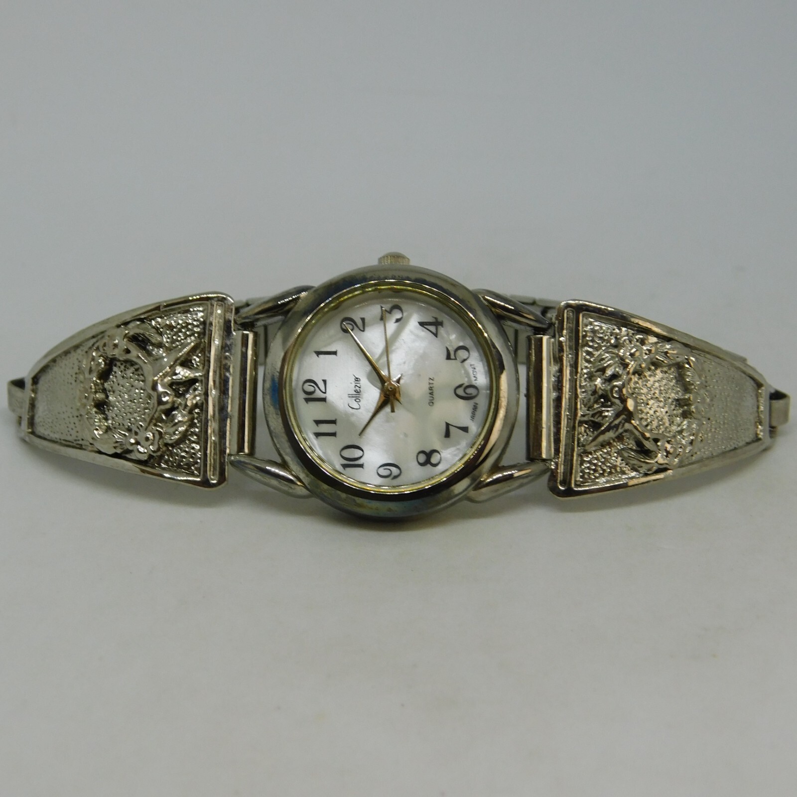 Collezio Mother of Pearl Dial Silver Tone Women’s Watch Sz. 5 3/4″ New Battery