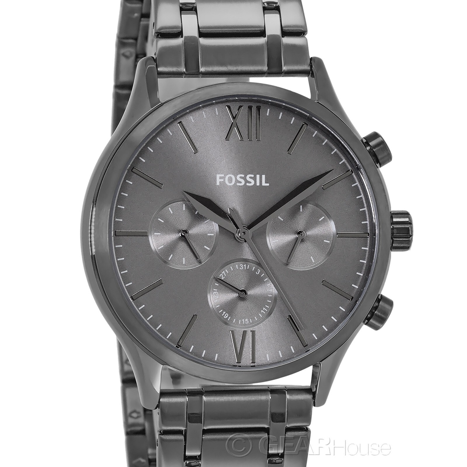 FOSSIL Fenmore Mens Multifunction Watch, Gray Dial Date, Stainless Steel Band