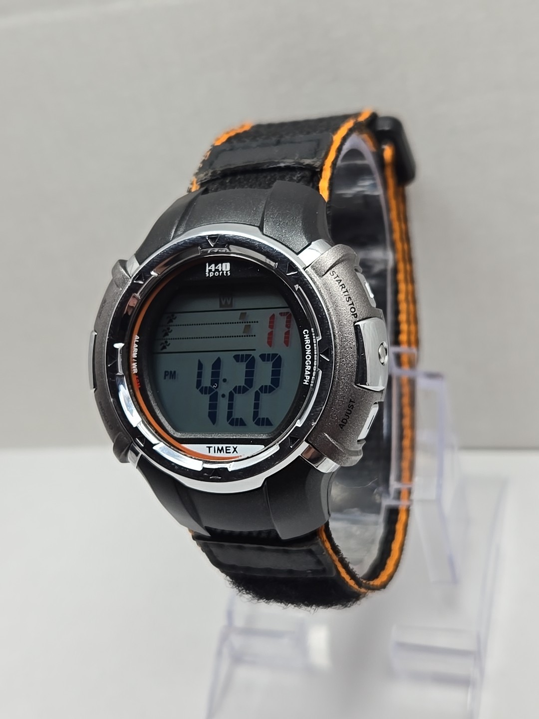 Timex 1440 Sports Digital Indiglo Alarm Chrono Watch 50M WR New Battery Mens