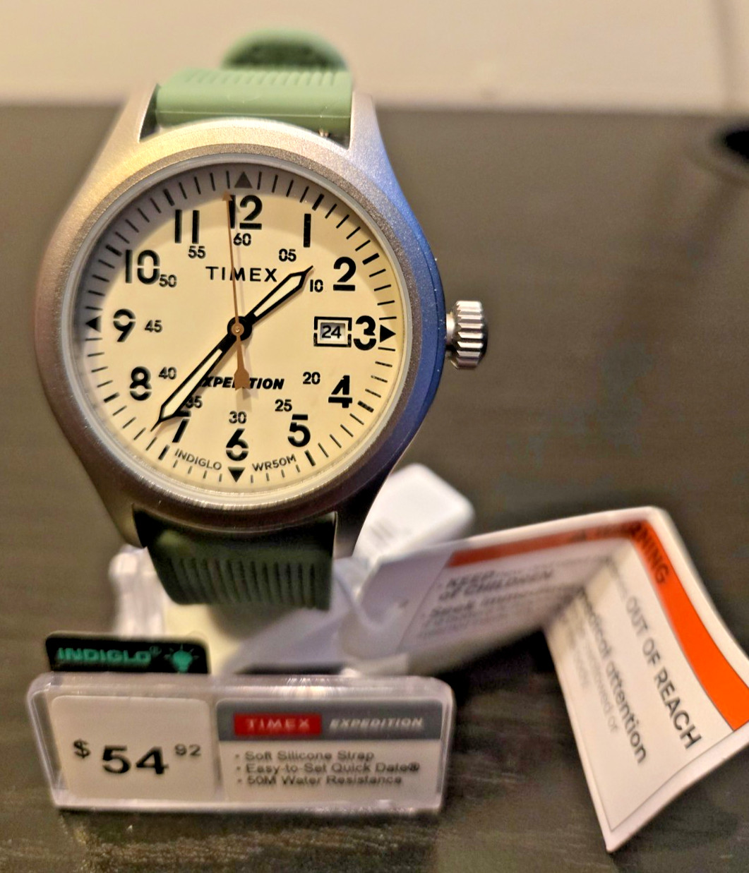 ⌚️Timex Expedition Scout Green Strap White Dial NEW TW4B30100