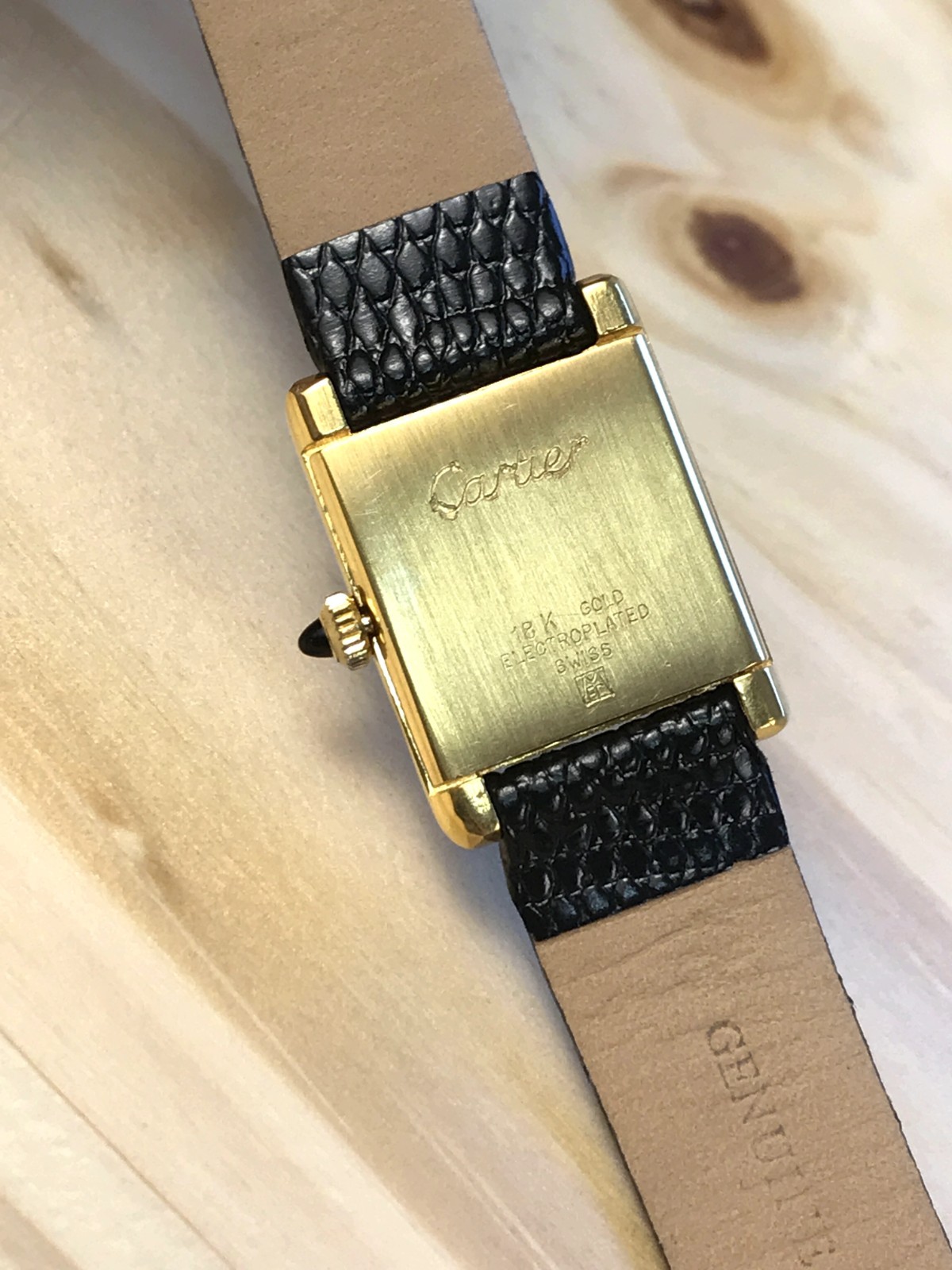 VINTAGE 1978 CARTIER TANK WOMEN’S PRE-MUST 18K ELECTROPLATED 21MM, HAND-WIND!