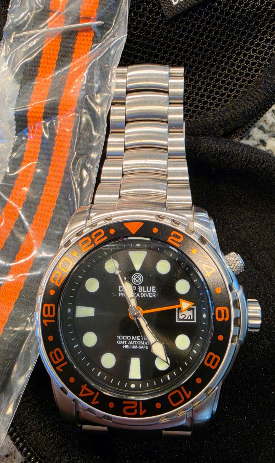 Deep Blue PRO SEA DIVER 1000M GMT AUTO Wristwatch