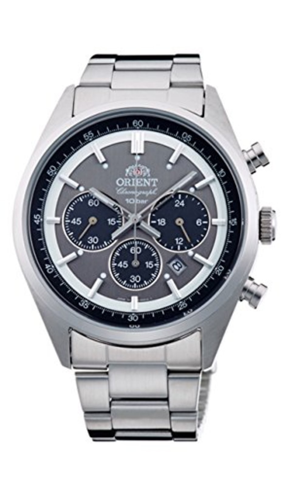 ORIENT NEO70’s SOLAR PANDA Watch WV0011TX Dark gray w/Tracking# New from Japan