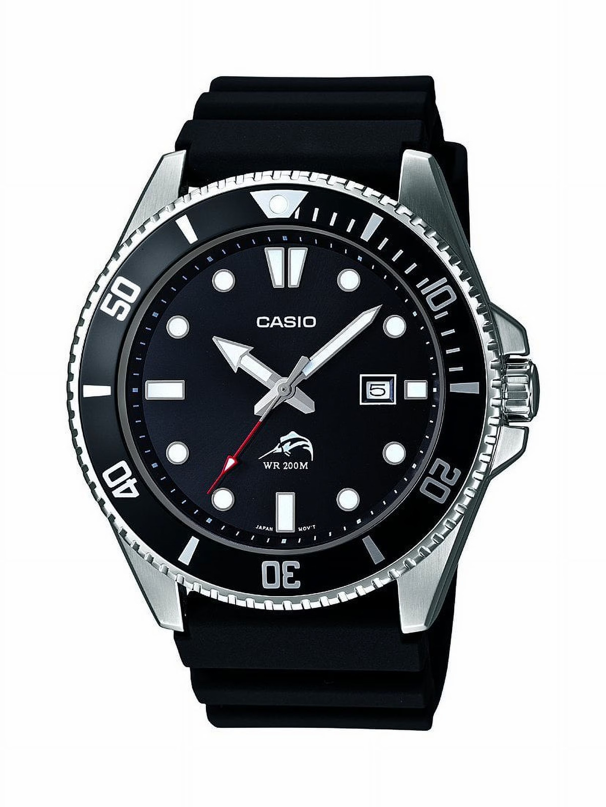 Casio MDV106-1AV Mens Dive Watch Black Sport Analog Stainless Steel Bezel