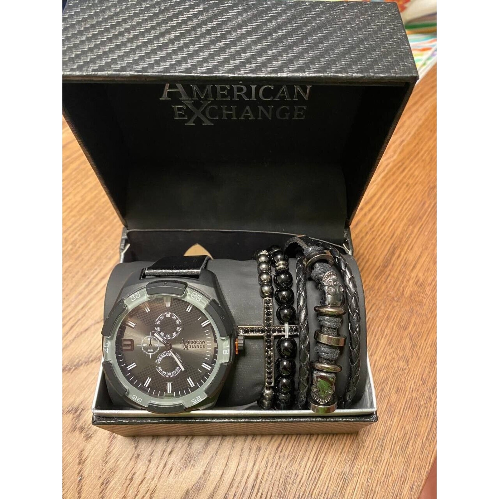 American Exchange Men’s Watch & Assorted Stackable Bracelets