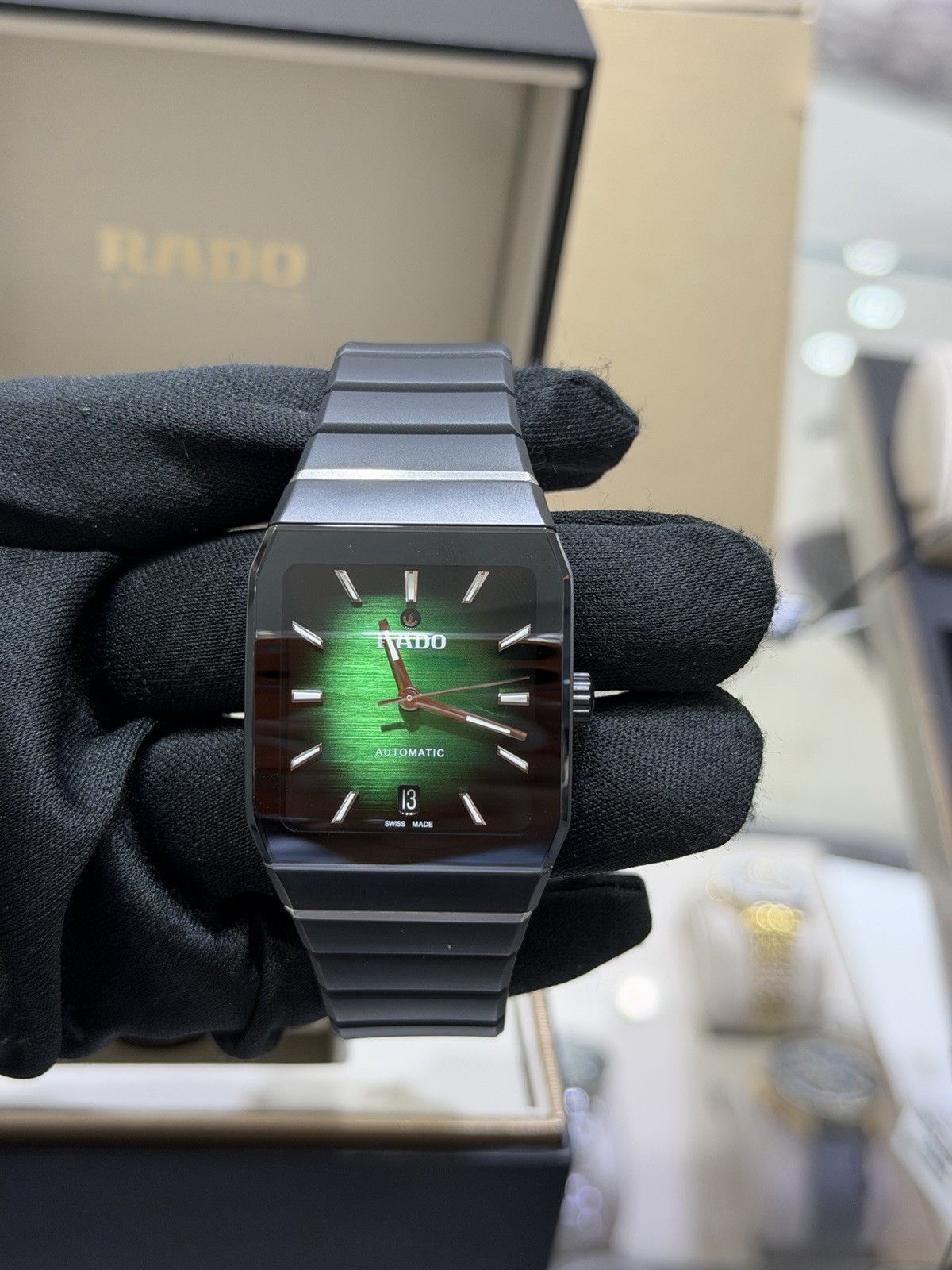 Rado Anatom Automatic ST Steel Graded Green-Black Dial Unisex Watch R10202319
