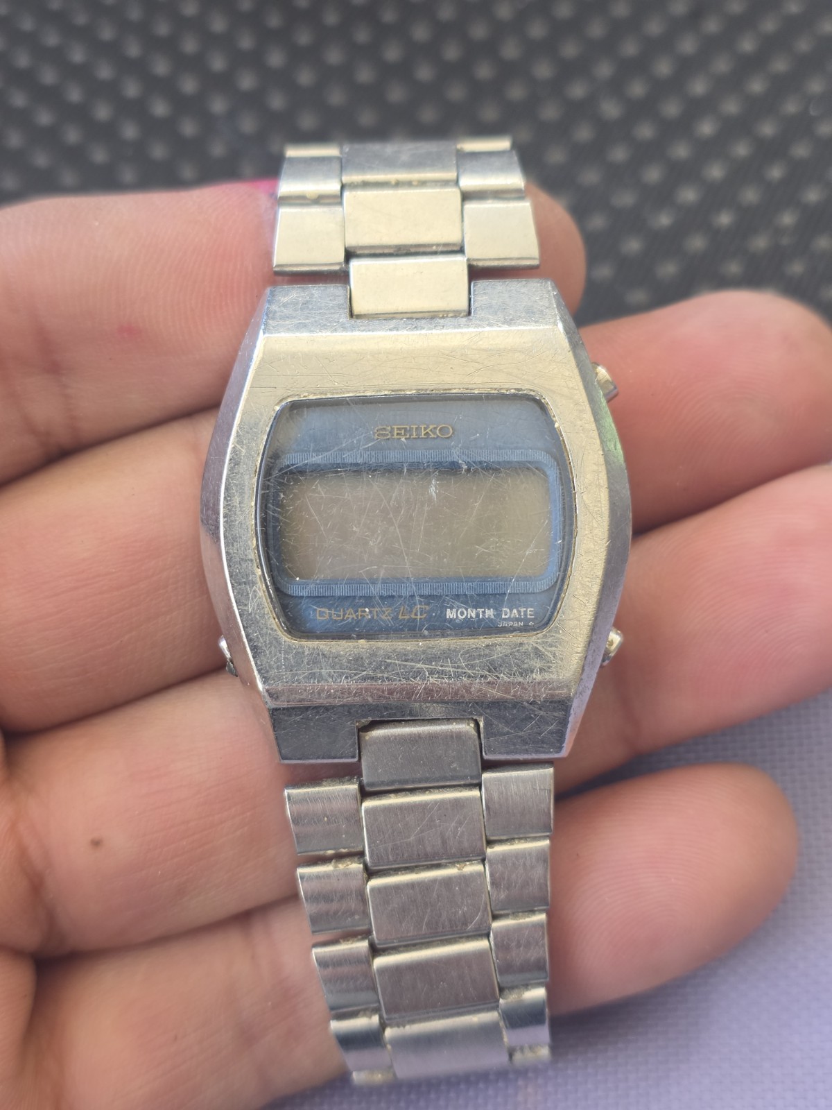 Vintage Seiko Quartz LC 702409 0439-4009 Watch Non Working Condition T4