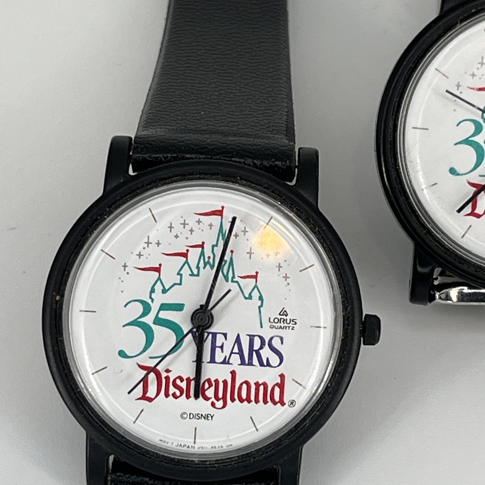 LOT OF 3 DISNEYLAND WATCHES 35 YEARS Walt Disney LORUS ALL RUNNING!
