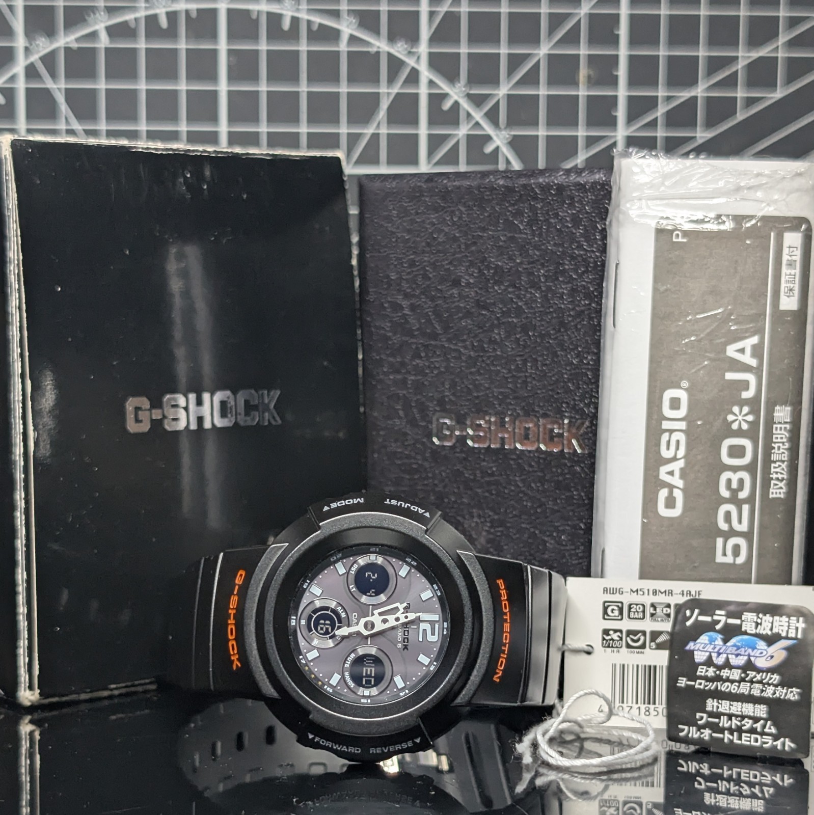 Casio G-Shock Rescue Orange AWG-M510 Black Custom Solar Multiband AWG-M510MR-4A