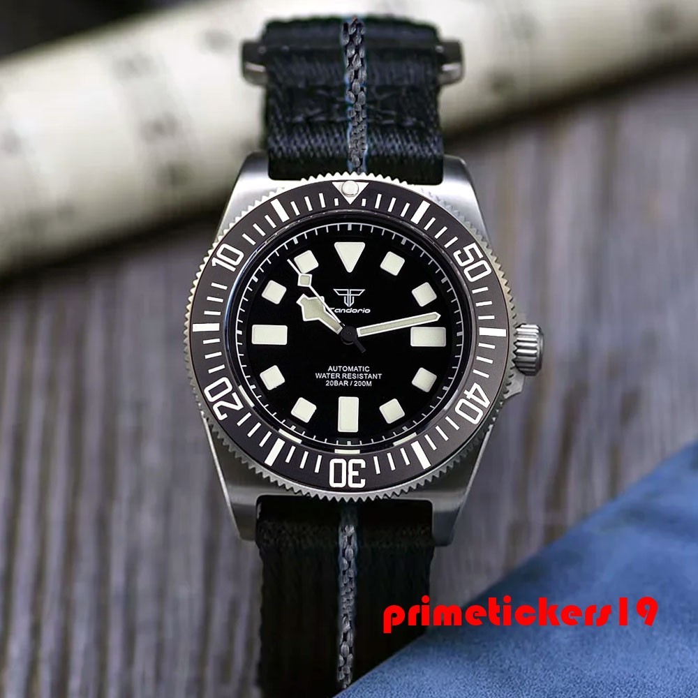 Tandorio Titanium Lightweight 42mm Men Dive Watch Sapphire Automatic NH35/PT5000
