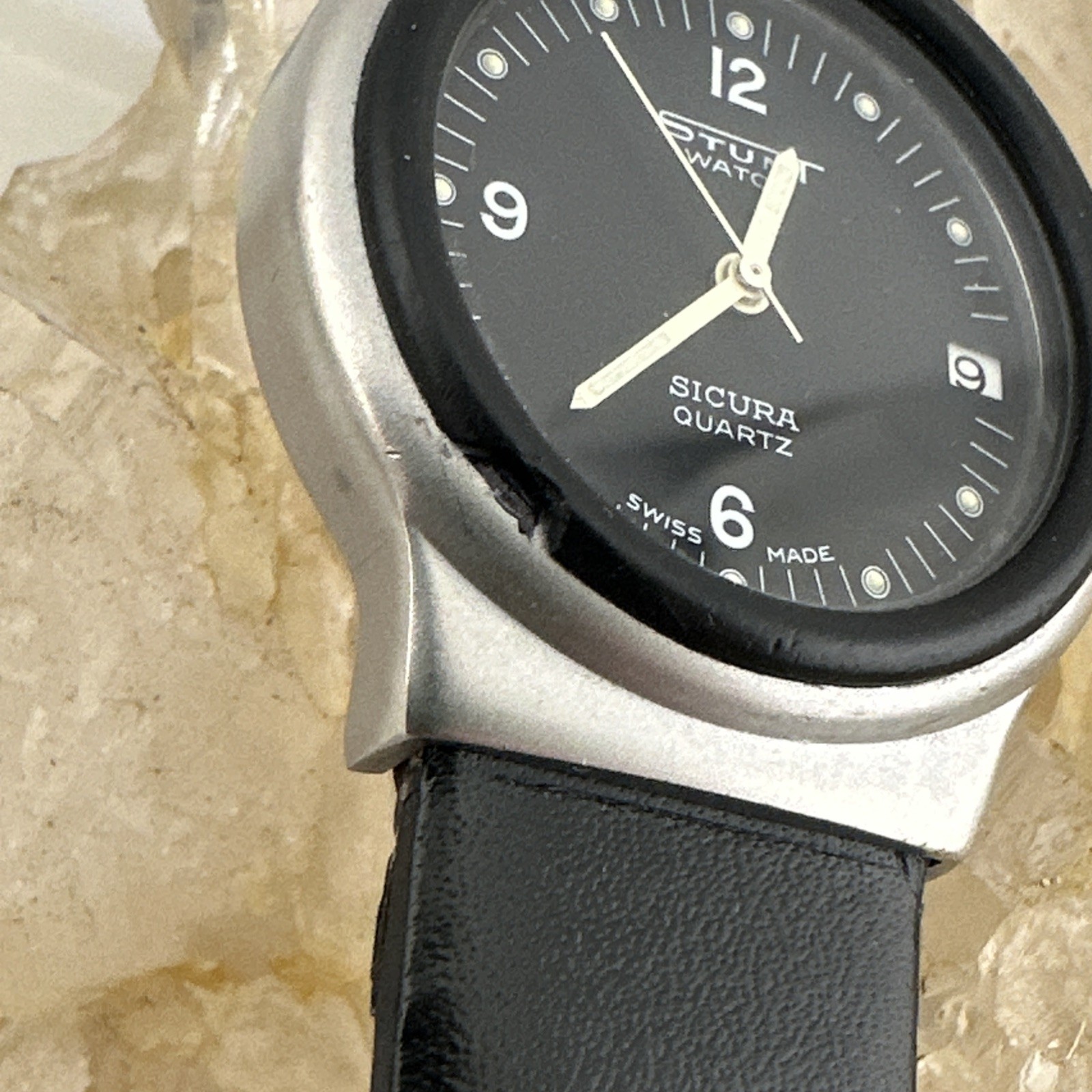 Sicura Stunt With Original Bracelet For Parts Or Restore Chipped Bezel