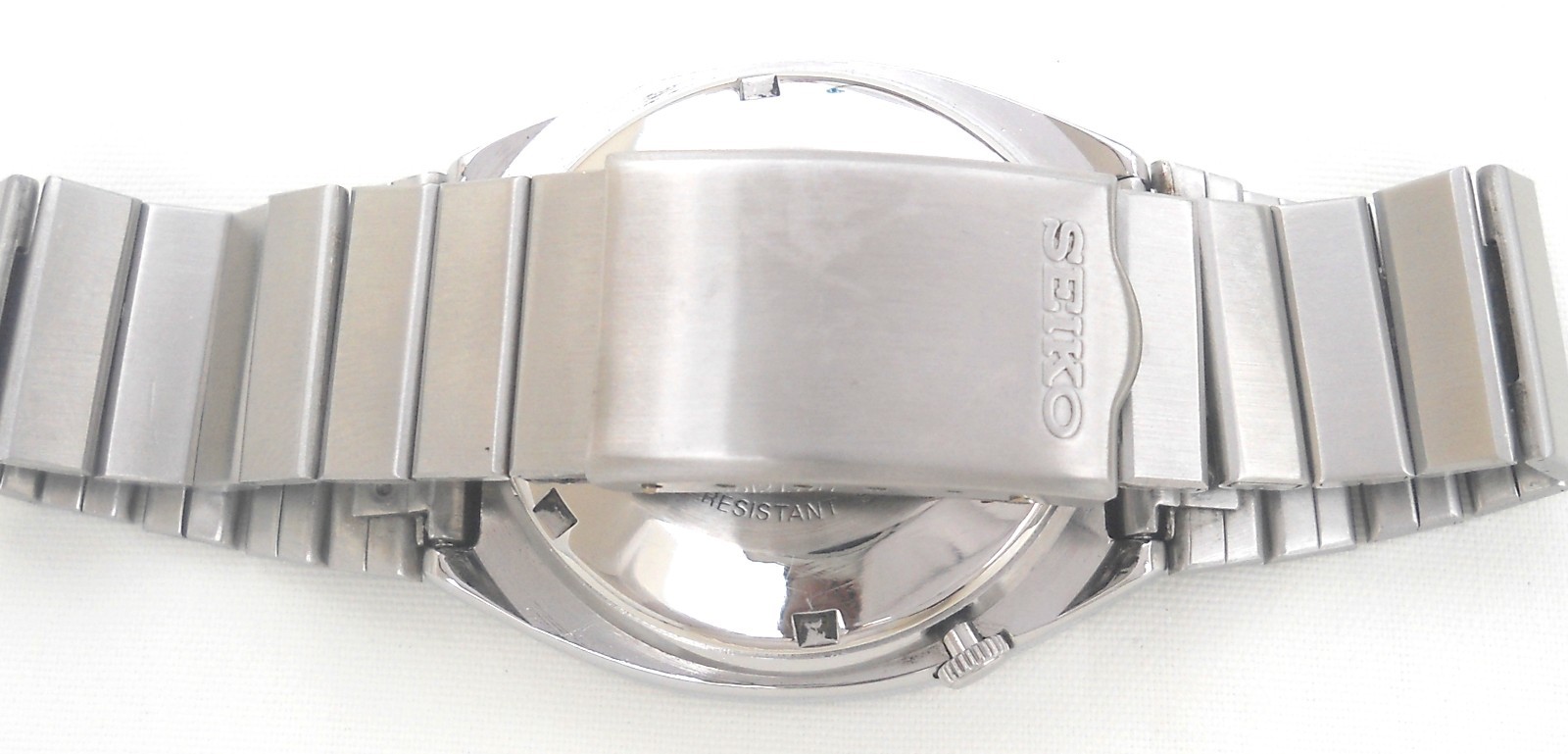 Vintage Seiko 5 Automatic Watch Black Military Dial 6309 TV Screen Case