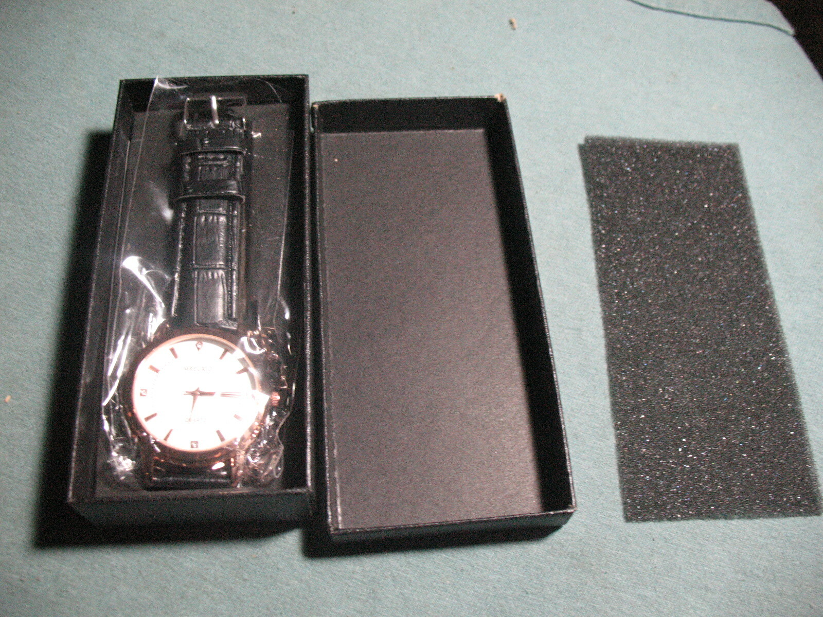 mreurio watch quartz black band