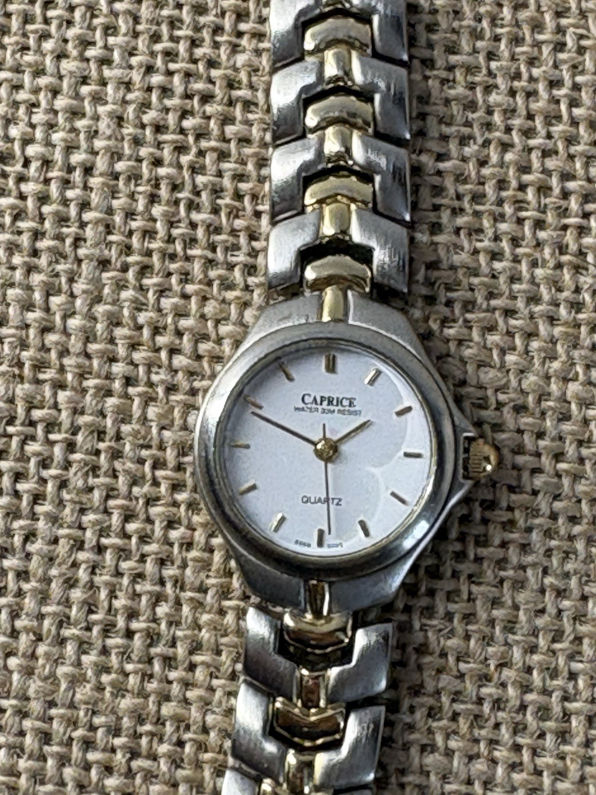 Caprice Ladies Quartz Watch Brushed Silver And Gold tone **new Battery