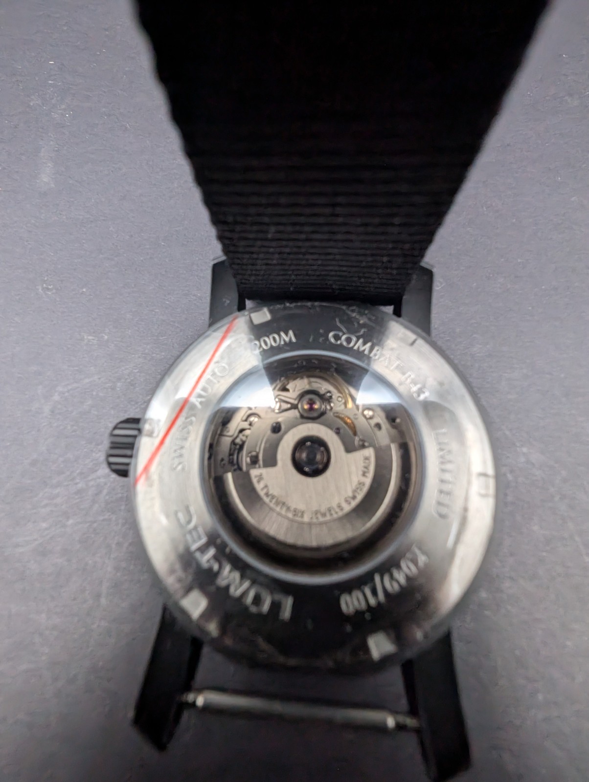 Lum-Tec Mens Watch Combat B43 Phantom Destro Black Dial Miyota Japan 2105 NOS