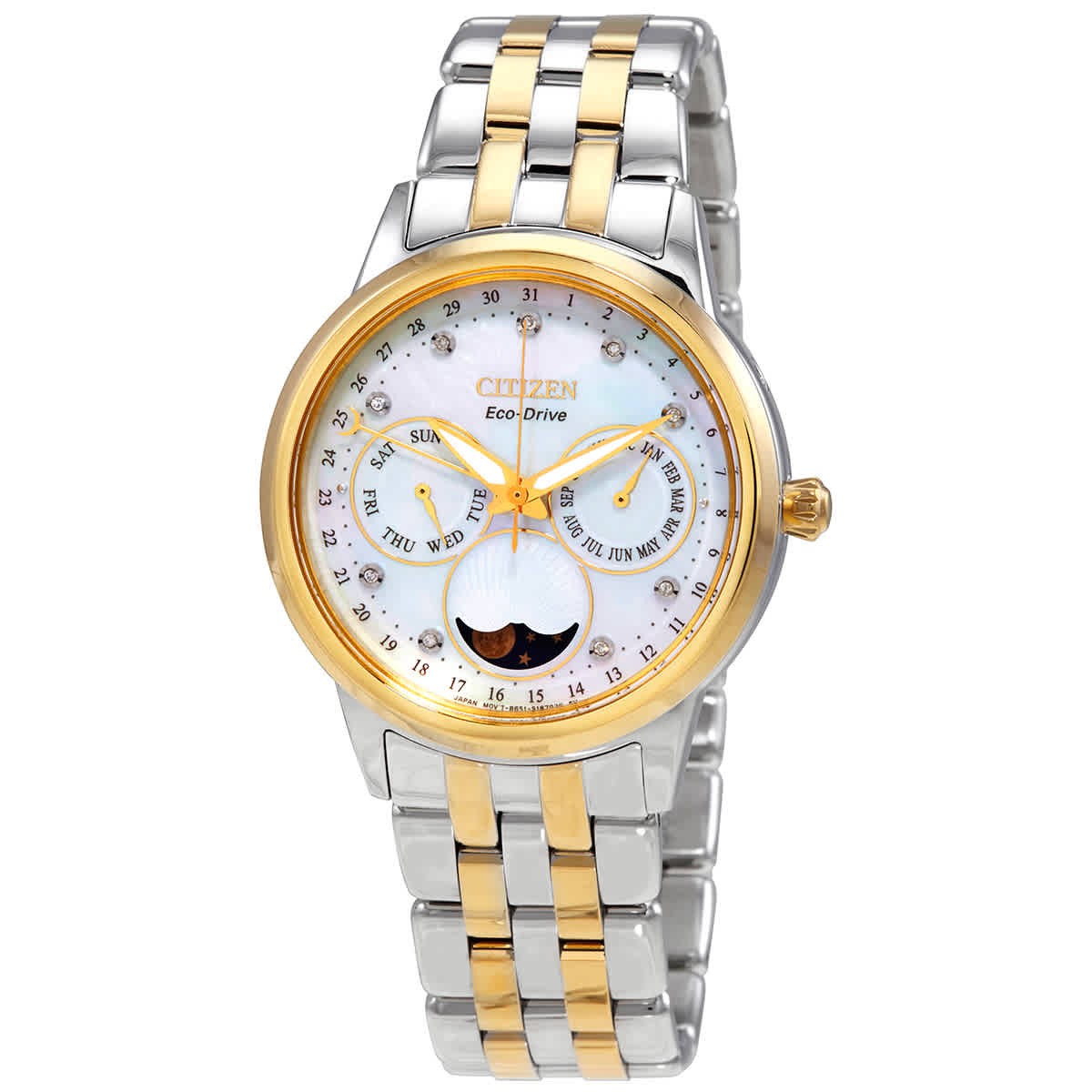 Citizen Eco-Drive Calendrier Chronograph Diamond Ladies Watch FD0004-51D