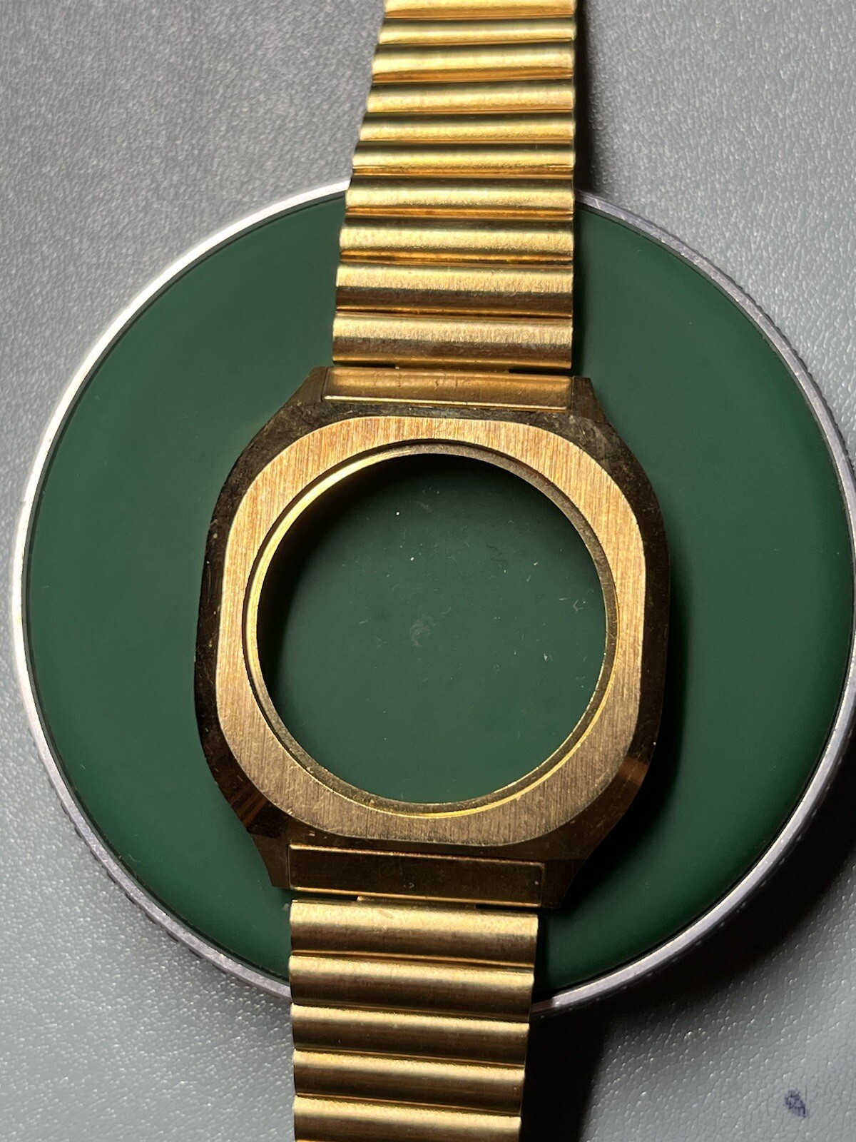 NOS Vintage Bulova Solid State Quartz Case Gold Plated, Likely 1976 Or 1977