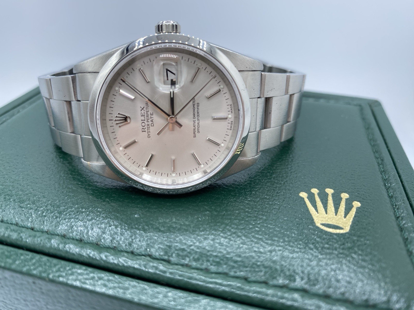 1991 Rolex 15200 Oyster Perpetual Datejust 34mm Stainless Steel Box Papers