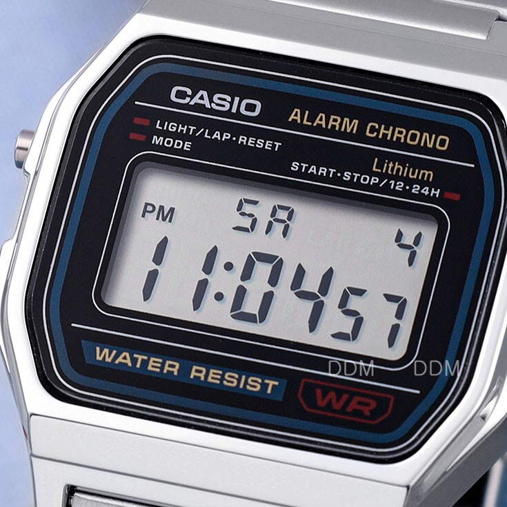 A-158W Retro Mens Digital Watch Unisex Original A158 Silver New CASIO