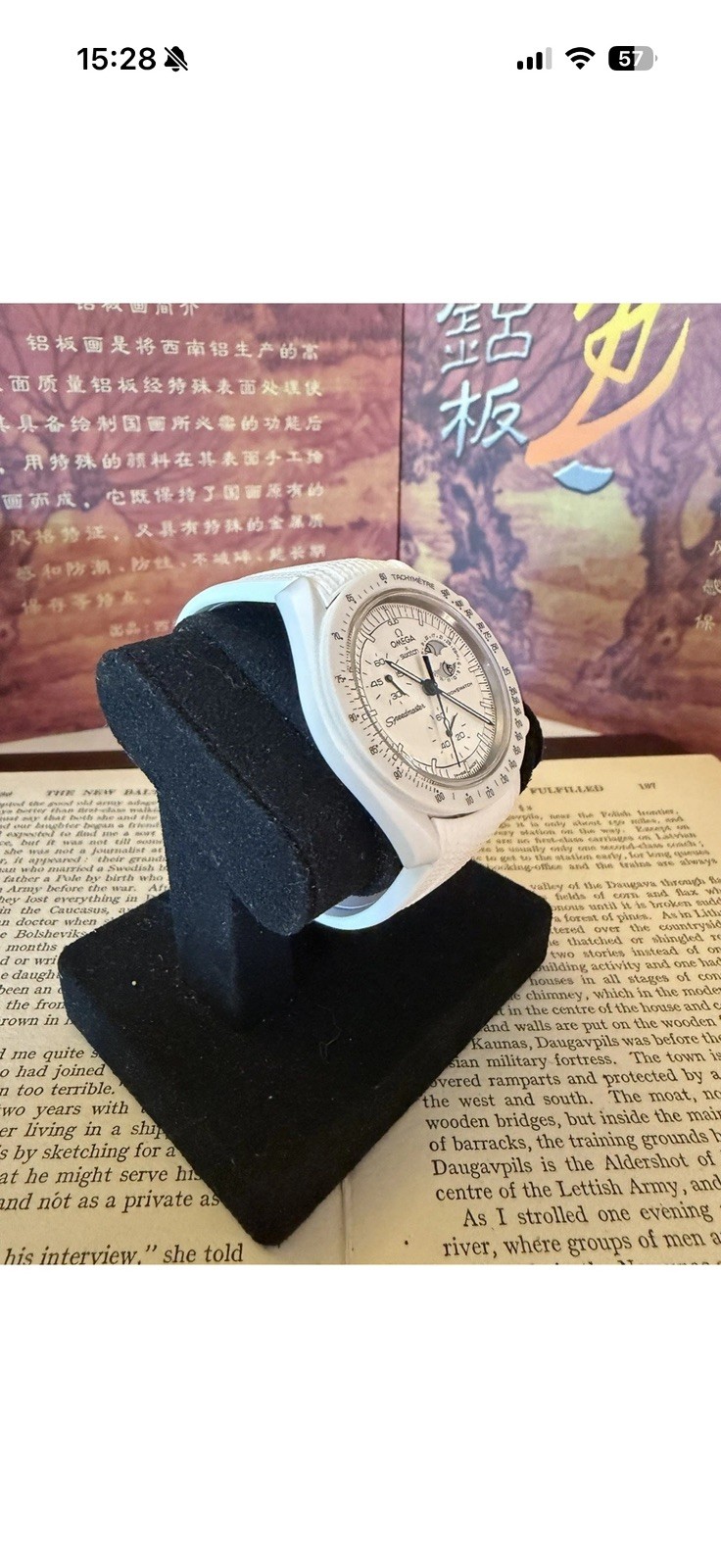 OMEGA x Swatch MoonSwatch Moonphase Chronograph White 42mm Box Papers