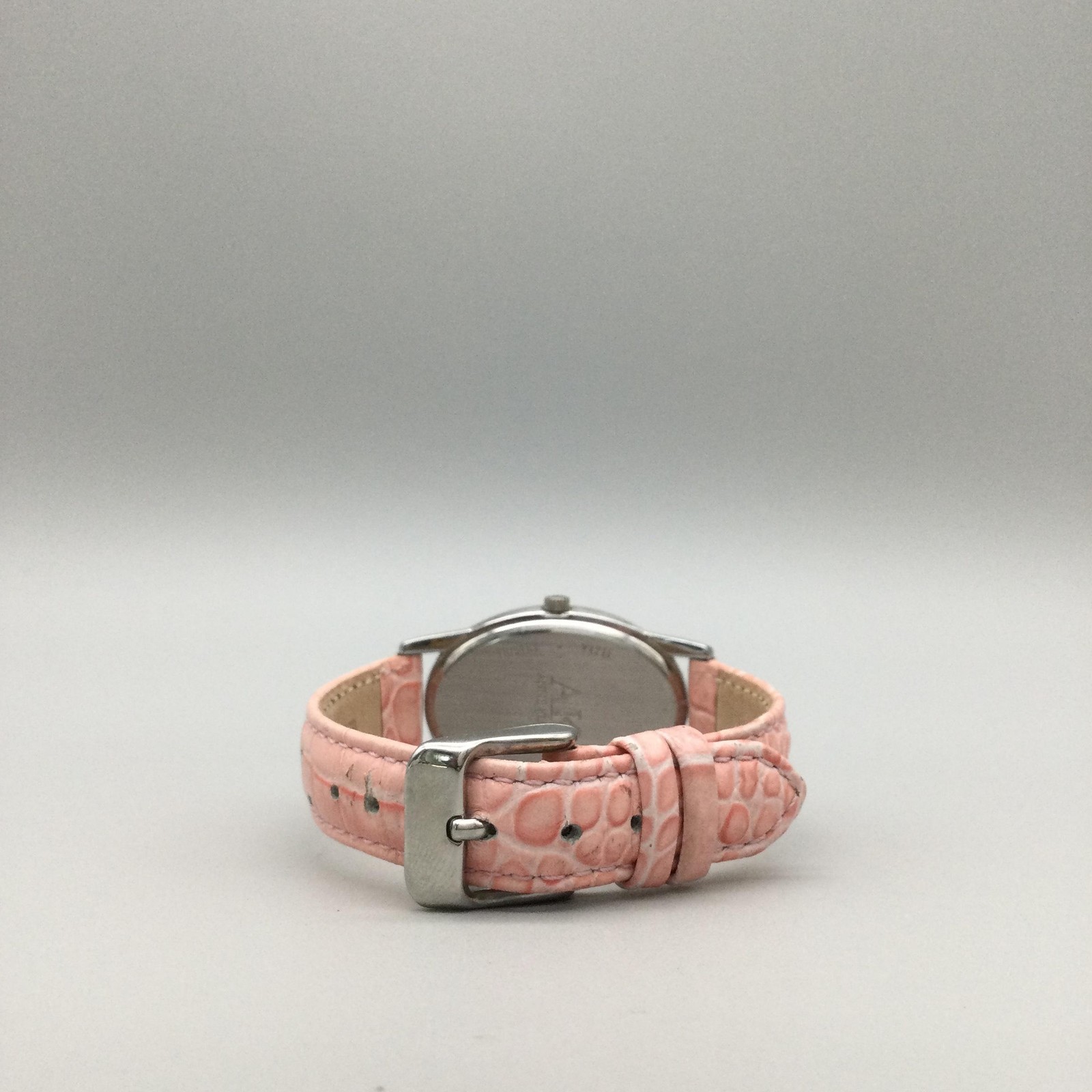 Anne Klein Womens Watch 26mm Oval Dial Pink Leather Crystals 10/6783