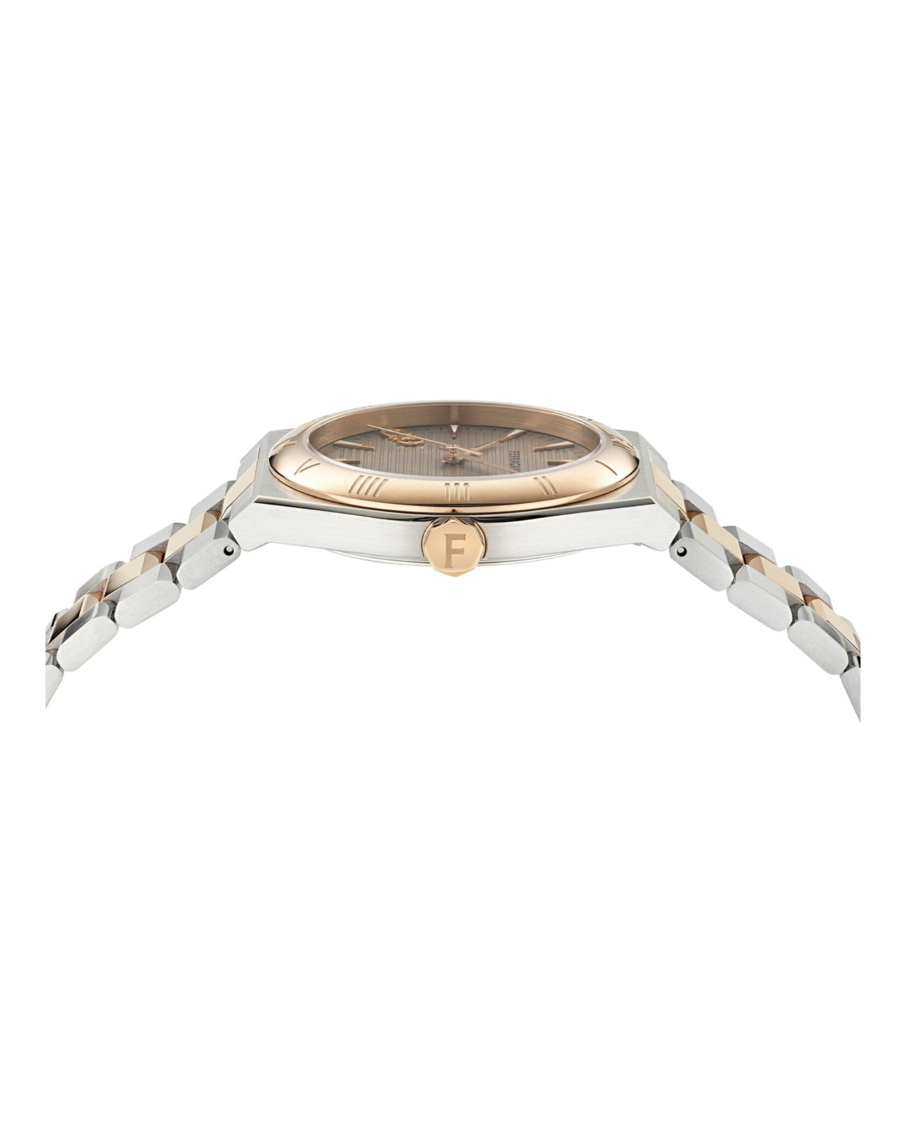 Ferragamo Mens Two Tone 40mm Bracelet Fashion Watch