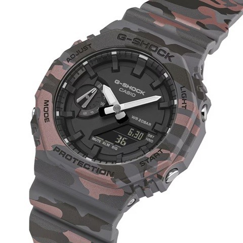 Free Special Brand New CASIO G SHOCK GA 2100CM 8AJF Original Camouflage 20 ATM