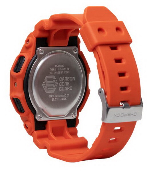 Casio G-Shock GD010-4 World Time 10 Year Battery Digital Orange Watch