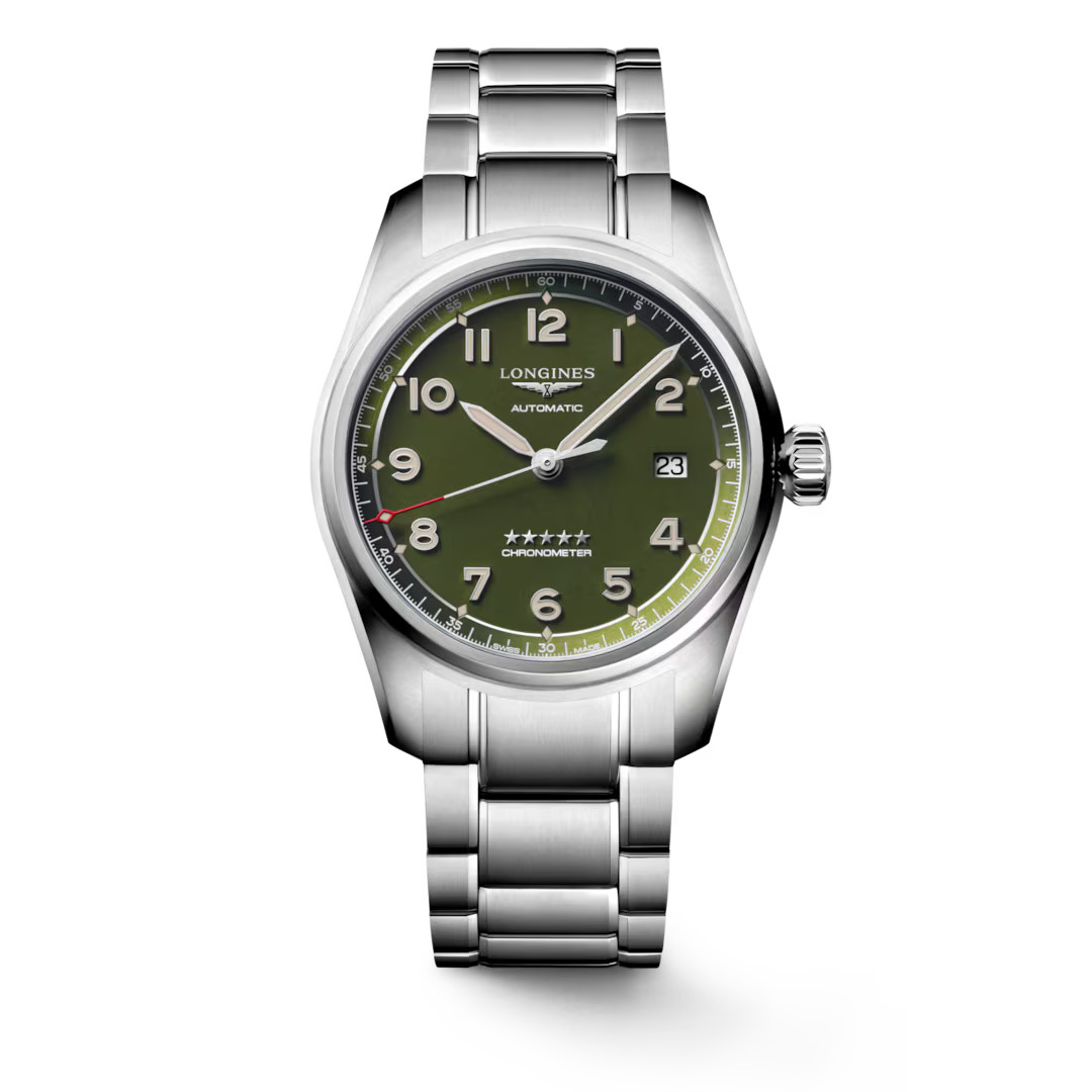 Longines Spirit 40 MM Automatic Stainless Green Dial Watch L38104036