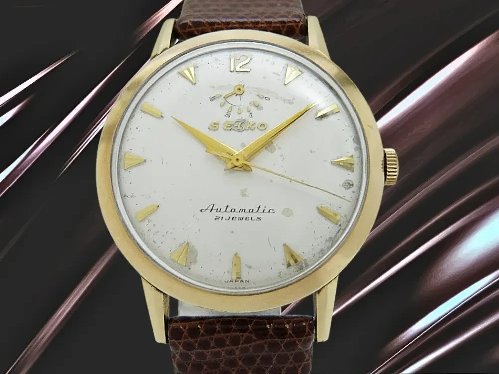 Seiko Indicator Winding Mark 21Jewels Ref. 14015 14KGF Automatic 36mm Men’s watc