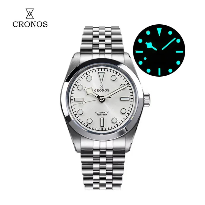 Cronos L6036 Automatic Watch 36mm PT5000/SW200 Sapphire Crystal 10ATM Men’s