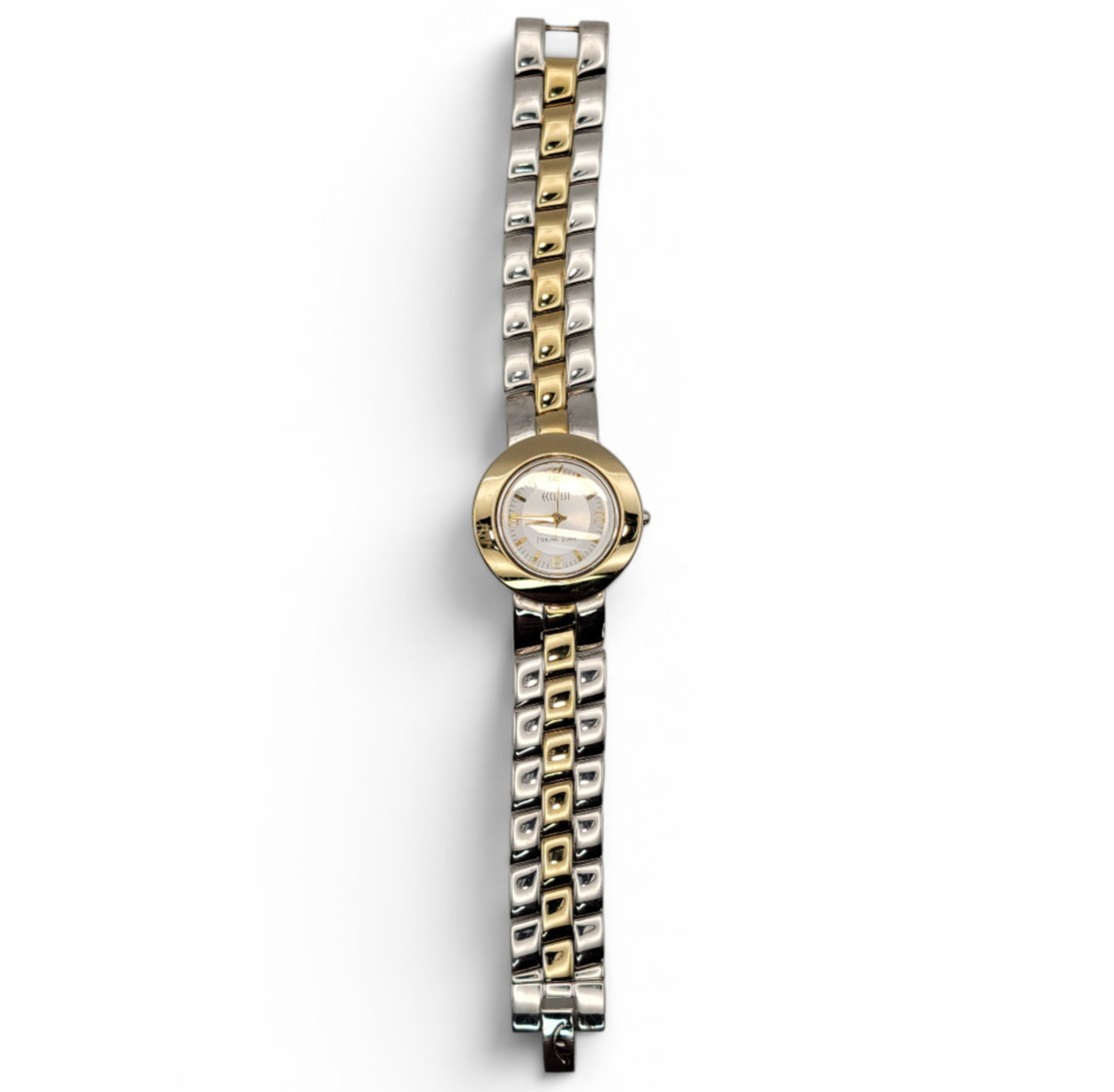 Ecclissi 32250 Heavy 72g Sterling Silver 925 Two Tone Womans Watch New Battery