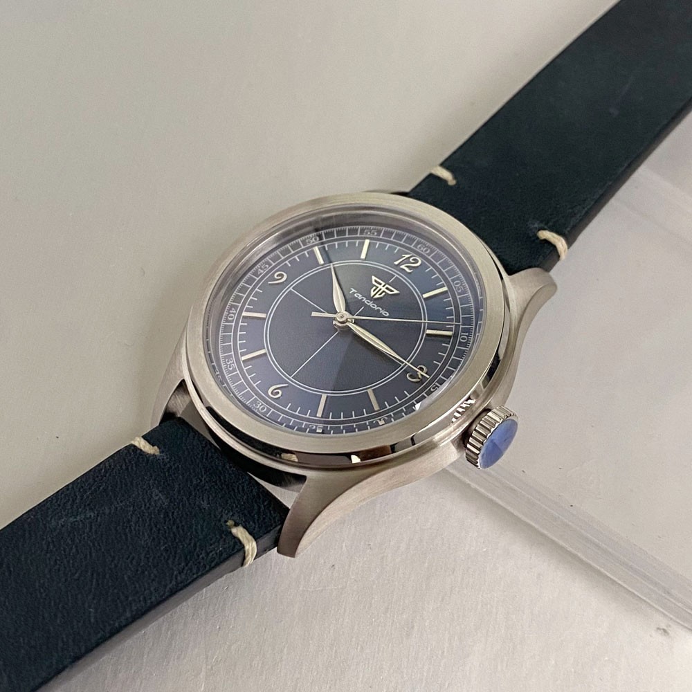 Tandorio Retro 38mm Men Automatic Field Watch Sapphire NH35/Asia2824 Clear Back