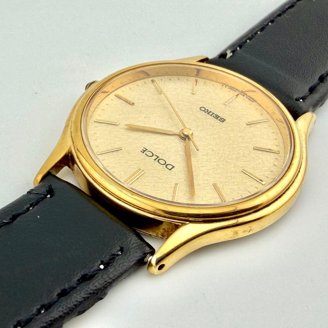 SEIKO Dolce 8N41-6060 Gold SGP Watch 18.5cm Battery Replaced Used