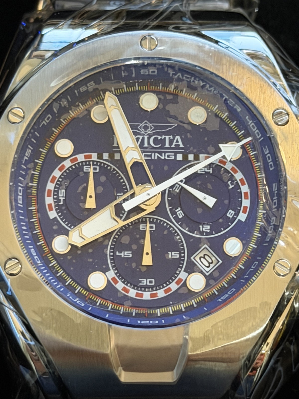 Invicta Racing 47745 Chronograph 45mm Blue Dial – NEW – Full Set – Wrapped