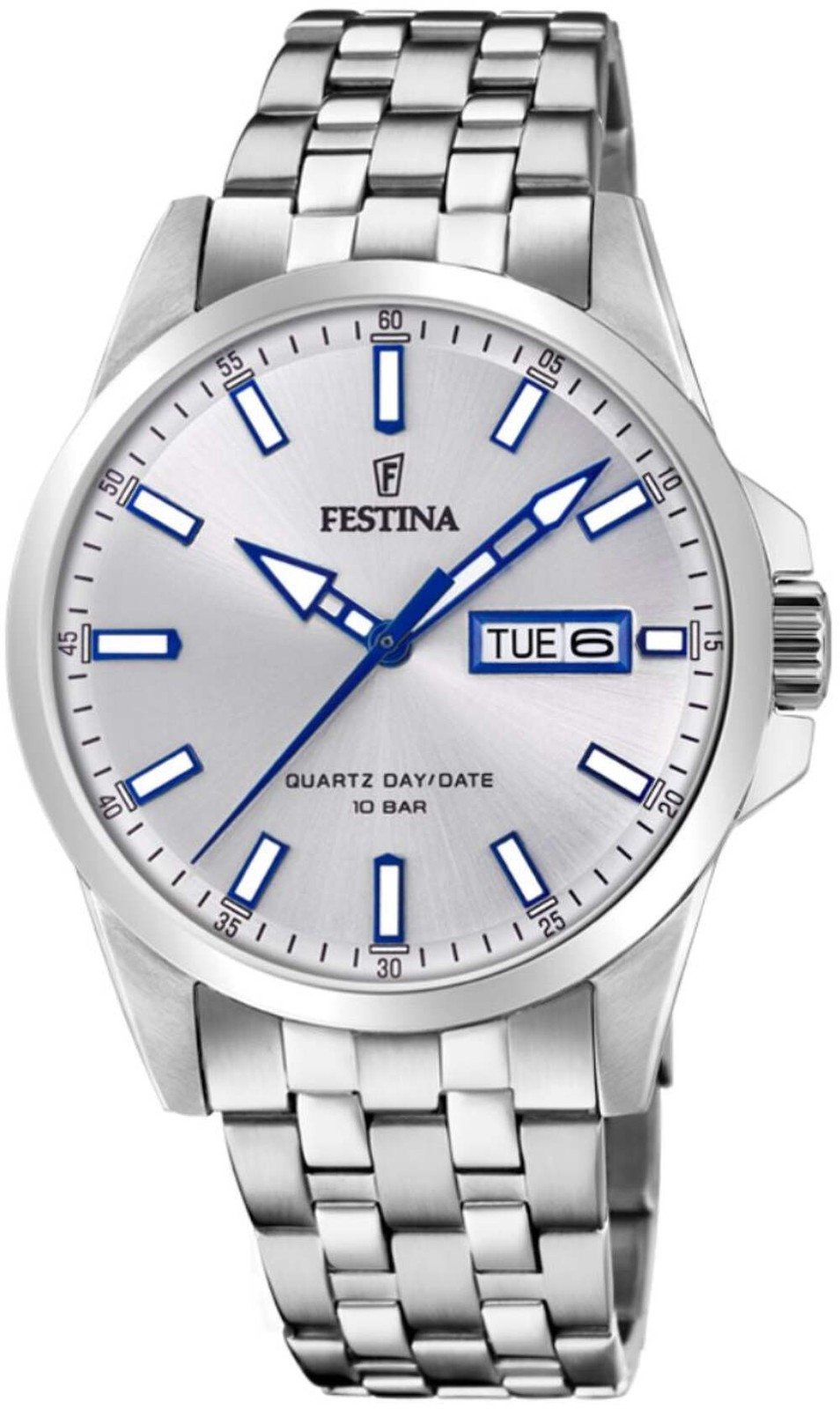 Classic Silver / Stainless Steel Silver Dial Wristwatch F20357-1
